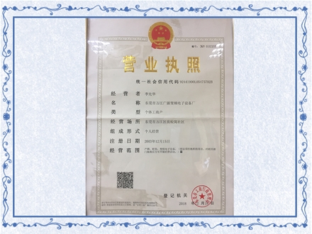 GuangYuan business license